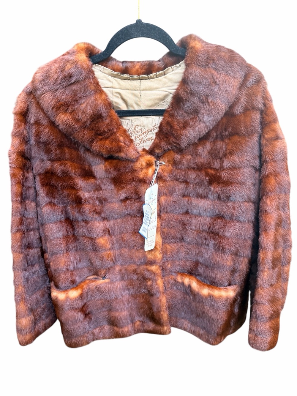 Vintage LIVINGSTON FURS Real Fur Short Coat Jacket Women’s Size Medium